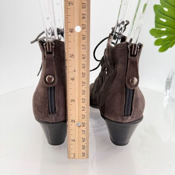 Earth Women's Aurora Sandal Size 8 Block Heel Slingback Open Toe Brown Shoes - Picture 5 of 14